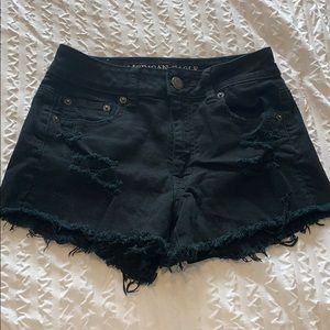 American Eagle Black Jean Shorts